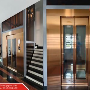 Thang máy gia đình 350kg nhỏ gọn cho nhà phố 4 tầng hiện đại