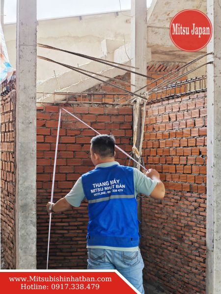 Quy trình thi công và lắp đặt thang máy mini cho nhà 6 tầng