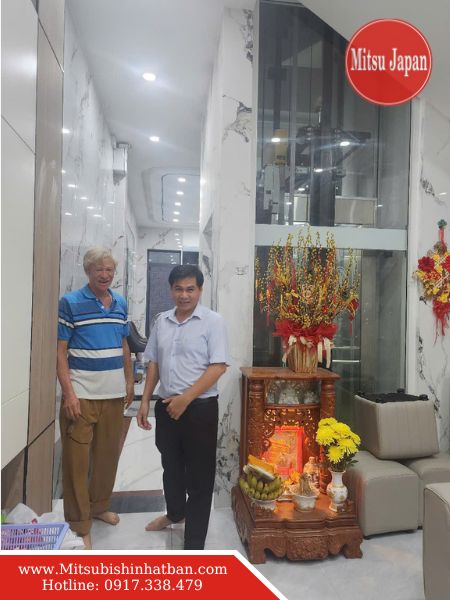 Thang máy gia đình 250kg dành cho người cao tuổi, vận hành an toàn, êm ái