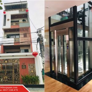 Thang máy gia đình 320kg nhỏ gọn lắp đặt trong nhà phố hiện đại
